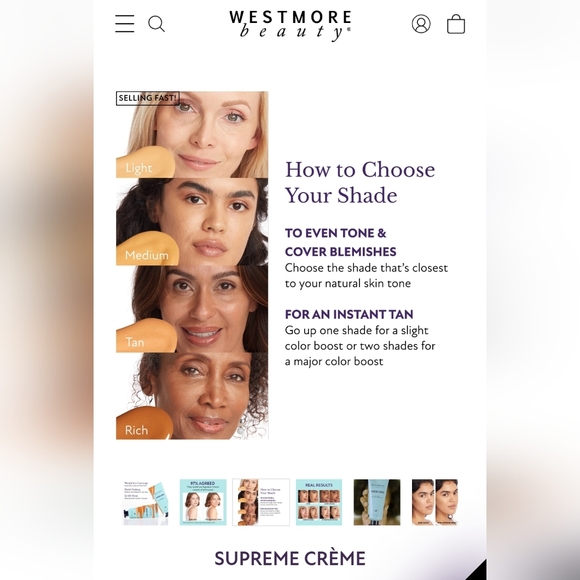 🆕 Westmore Beauty Supreme Creme MEDIUM - Picture 5 of 5